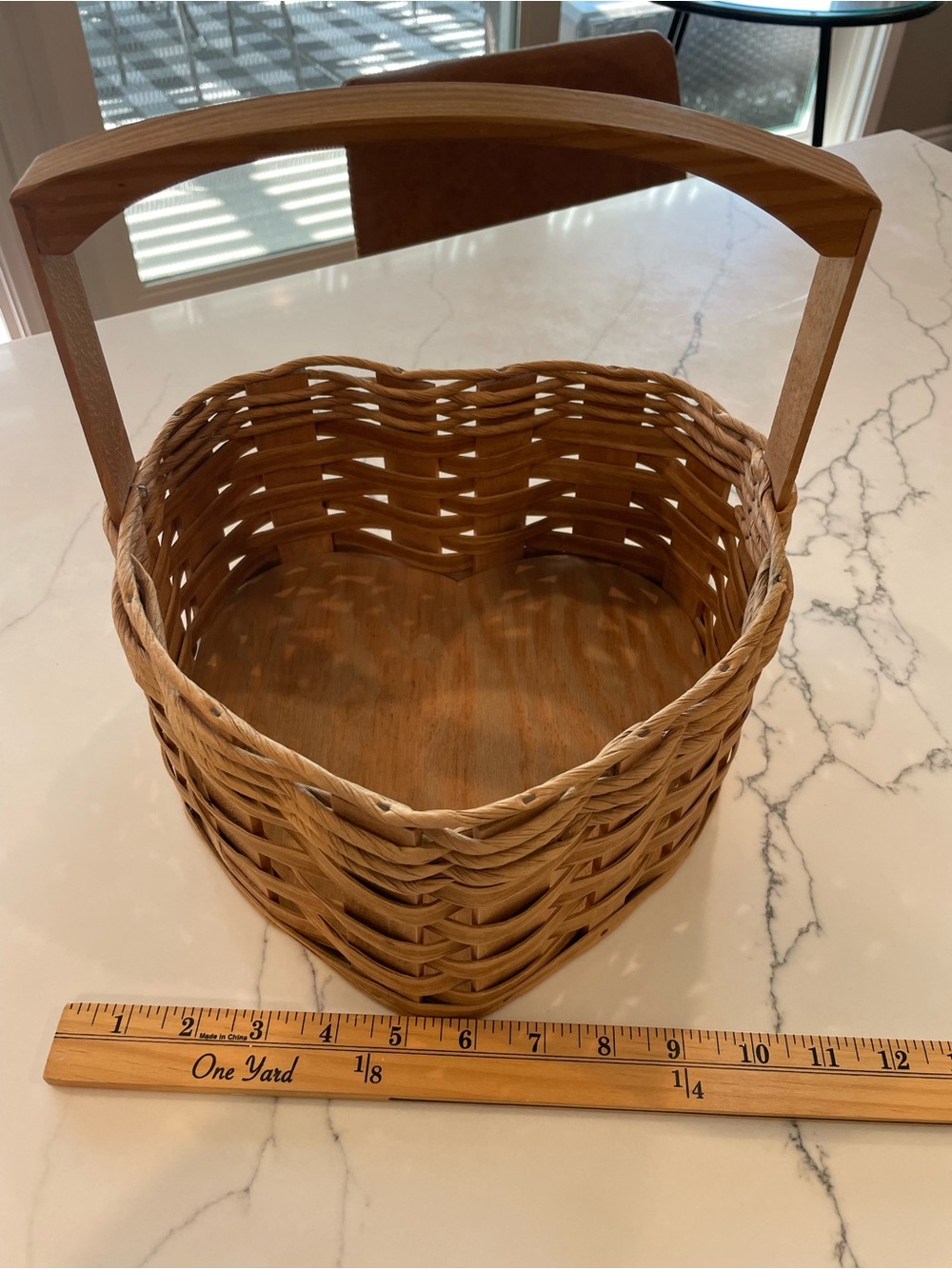Red River Sampler Handcrafted Wood Heart Shaped Sewing Basket, Clarksville, TN - Picture 12 of 12